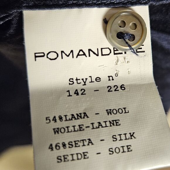 Tuckernuck Pomandere Silk Shirt Dress Medium Navy Minimal Shift Wool Womens 38 - Picture 7 of 15